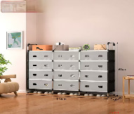 رف أحذية 5 طبقات بفتحات مربعة بـ 3 صفوف - موديل 110-B9-5