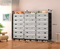 رف أحذية 7 طبقات بفتحات مربعة بـ 3 صفوف - موديل 110-B9-7