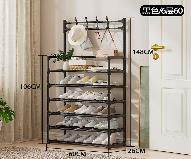 حامل أحذية وتعليق ملابس 6 طبقات - موديل 178-B2-6