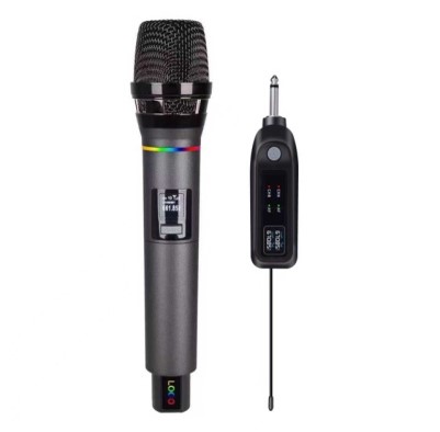ميكروفون يدوي لاسلكي 2.4G (مستقبل + ميكروفون واحد) موديل DX-19G
