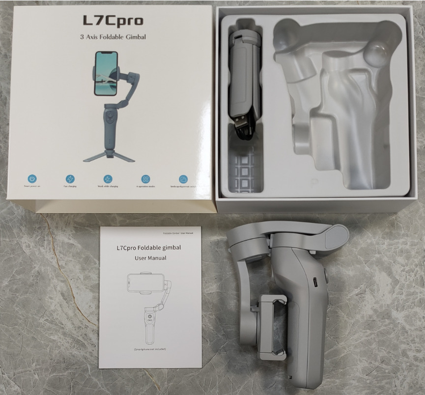 مثبت جوال (جيمبال) ثلاثي المحاور قابل للطي - موديل L7Cpro