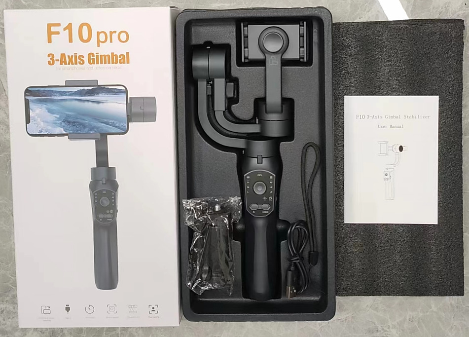مثبت جوال (جيمبال) يدوي ثلاثي المحاور - موديل F10pro