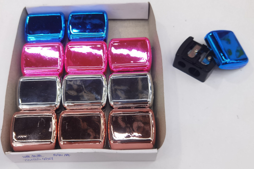 Double Cosmetic Sharpener with Plated Lid - SHP-10