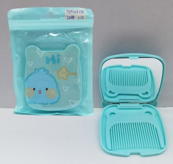 Cartoon Square Mirror with Comb - BTY-11