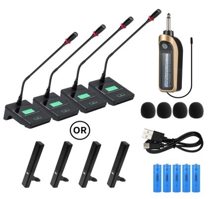 ميكروفون مؤتمرات لاسلكي UHF (مستقبل + ميكروفون مؤتمرات واحد) موديل DX-U8100