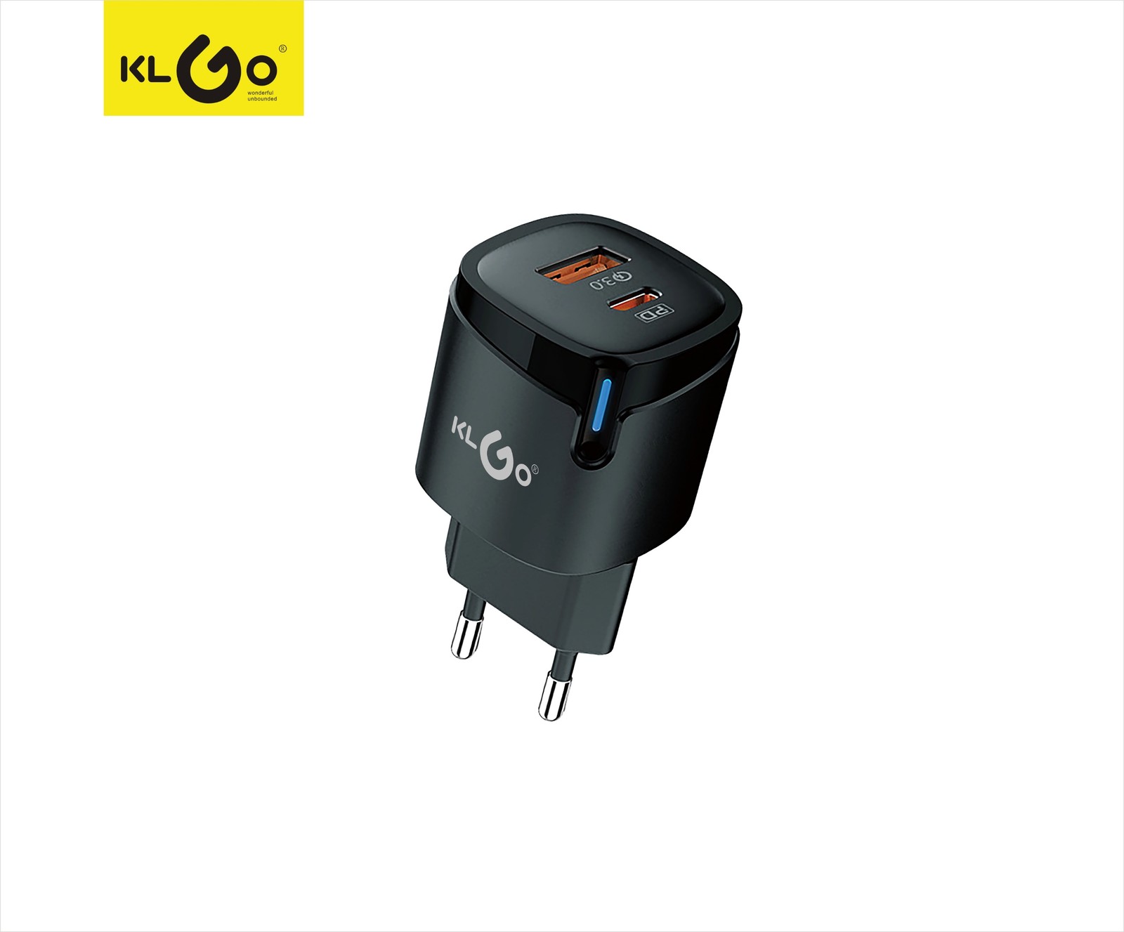 شاحن جوال سريع 30W بمخارج Type-C + USB-A + Lightning  موديل PD-79