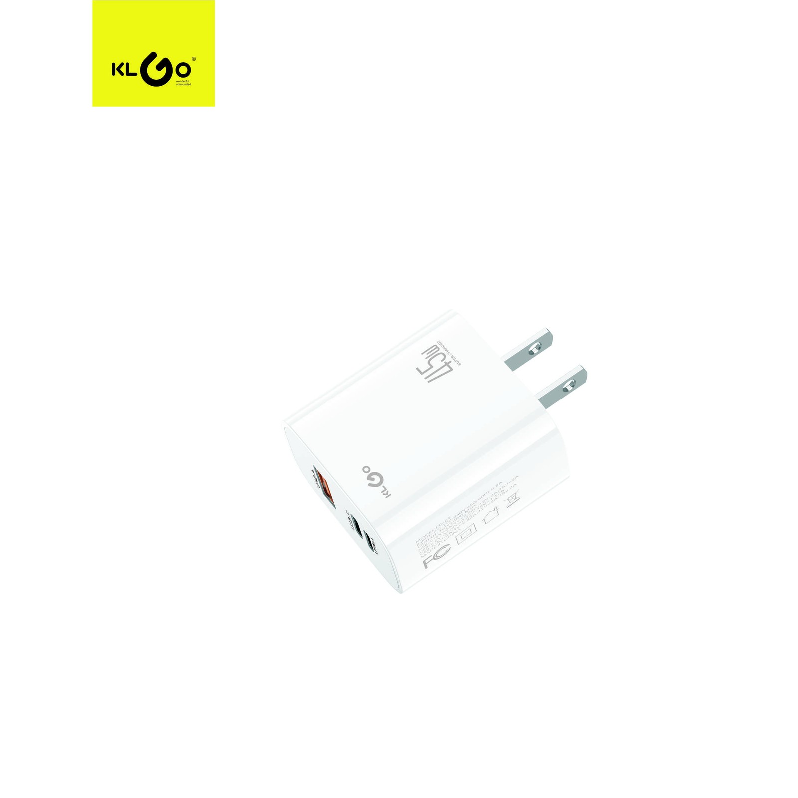 شاحن جوال سريع 45W بمخارج Type-C + USB-A + Lightning موديل PD-69