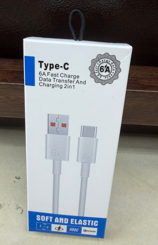 كابل USB-A إلى Type-C بتيار 6A - موديل TC