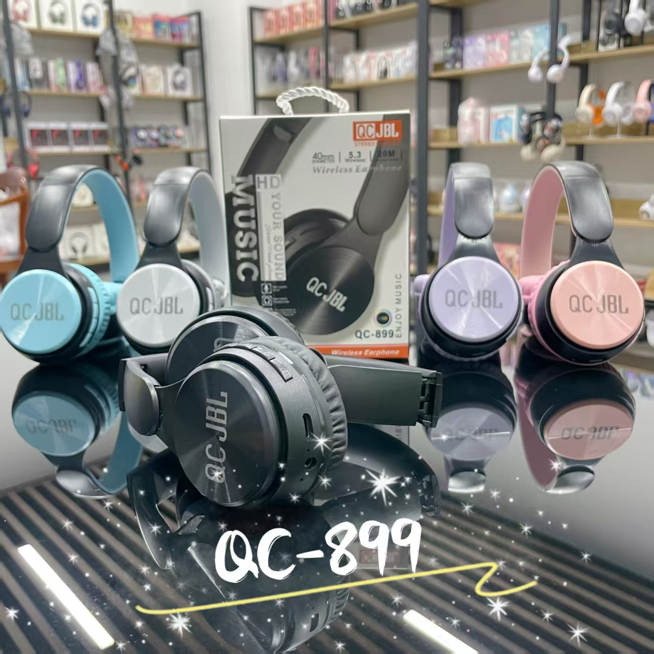سماعة رأس لاسلكية بلوتوث بتصميم كلاسيكي - موديل QC-889