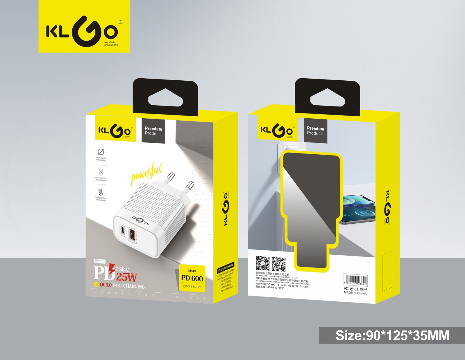 شاحن جوال سريع 25W   موديل PD-600