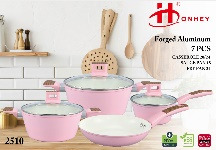 طقم أواني طبخ 7 قطع 4.0 بتصميم الصب وقاع مزدوج - الطراز A - موديل 2510-SET7