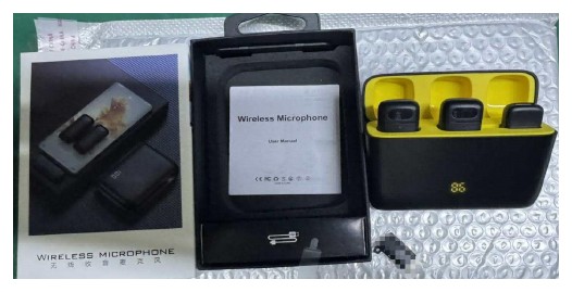 مايكروفون لاسلكي لافالير K6 1 إلى 2 بمستقبل Type-C أو Lightning بخاصية الشحن (2 مايك)