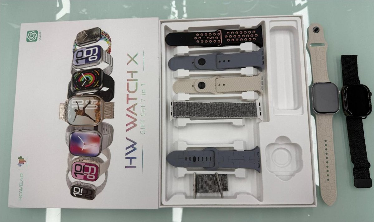 ساعة ذكية HW WATCH X مع 7 أحزمة