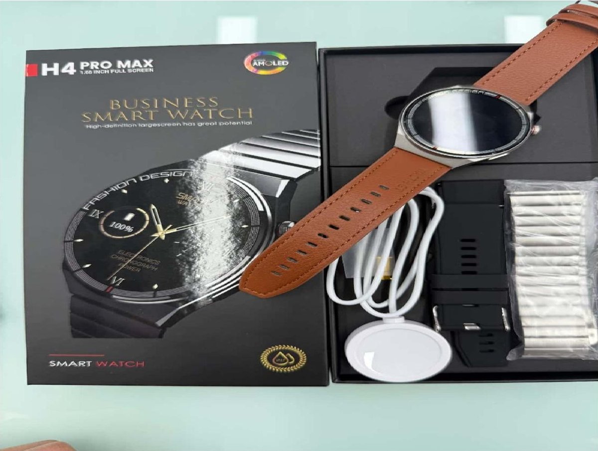 ساعة ذكية H4 PRO MAX مع 3 أحزمة