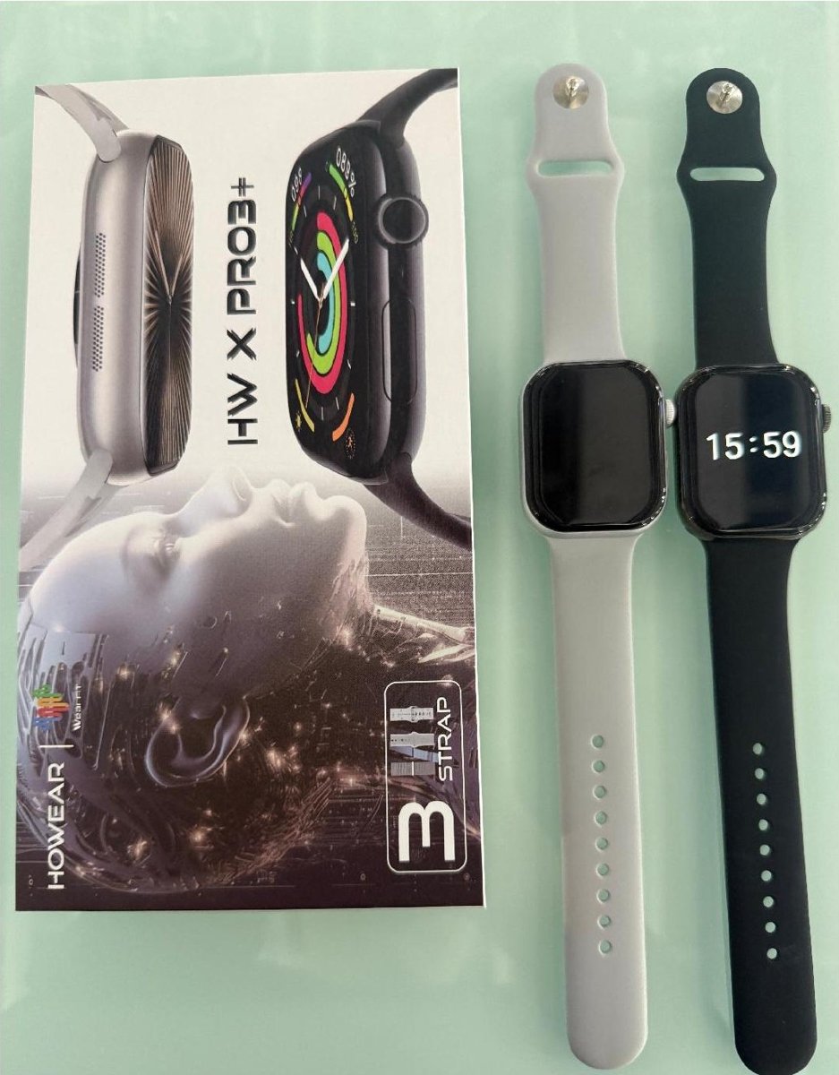 ساعة ذكية HWX PRO3+ مع 3 أحزمة