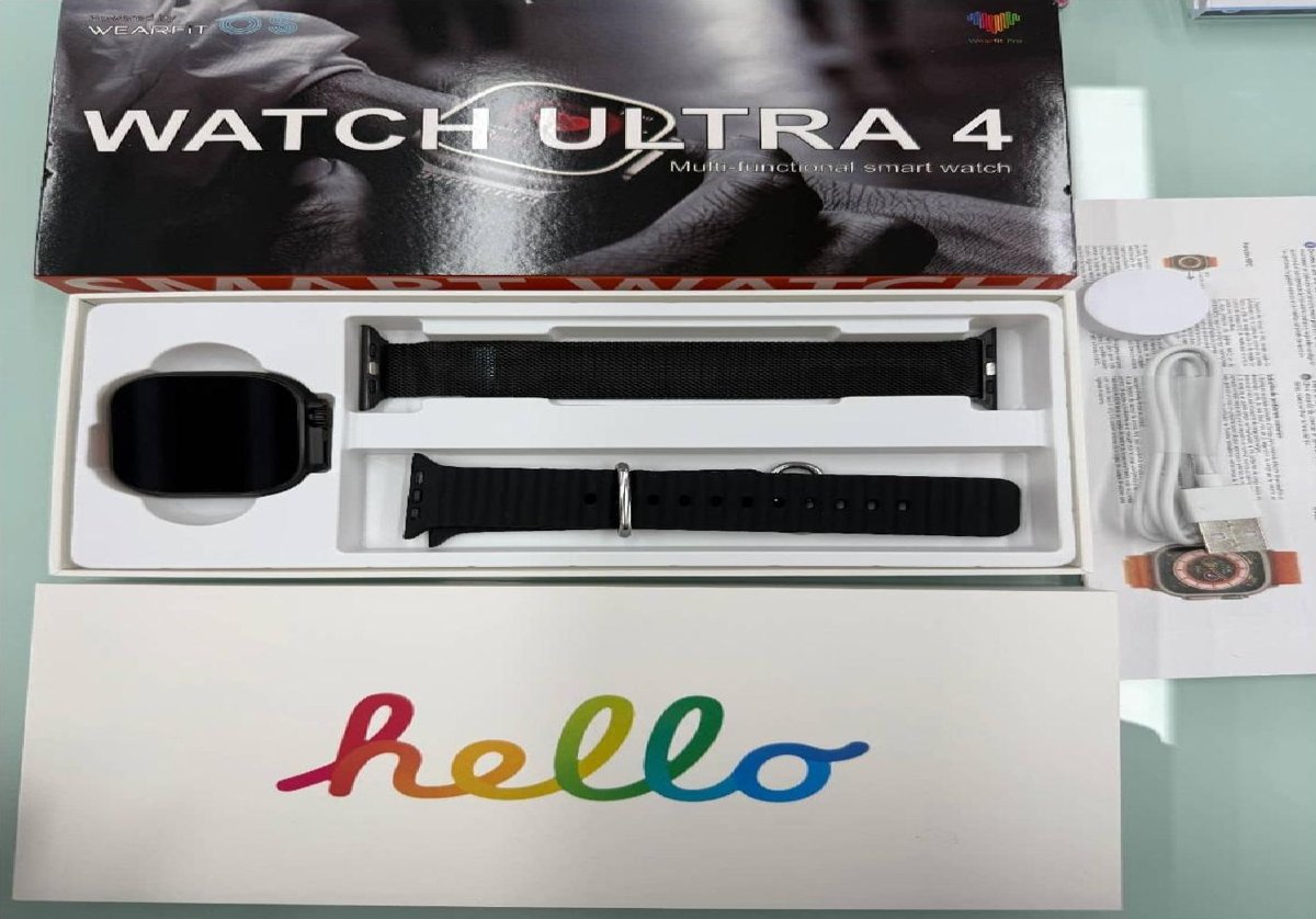 ساعة ذكية WATCH ULTRA 4 مع حزامين