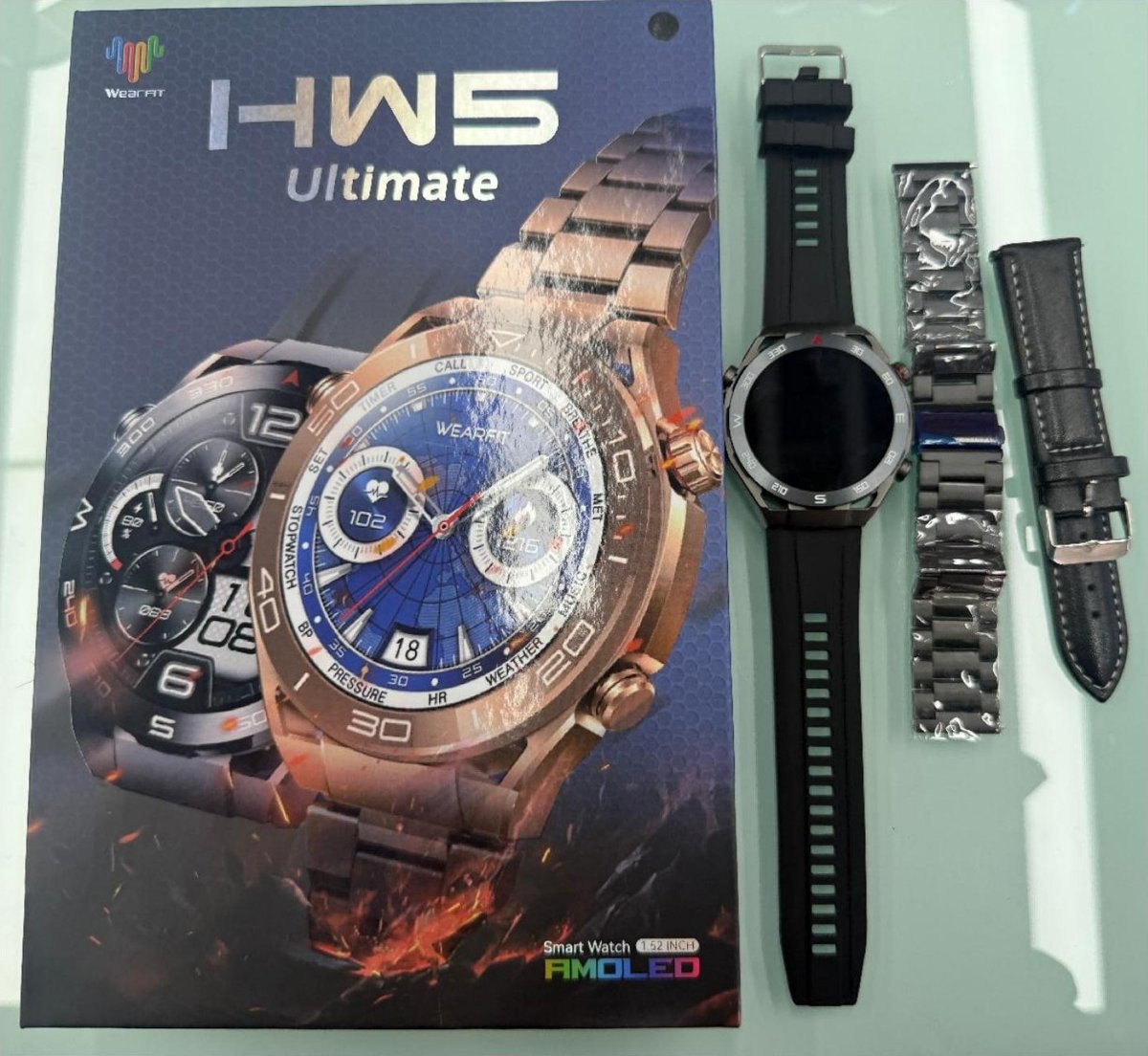 ساعة ذكية HW5 Ultimate مع 3 أحزمة