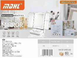 مرآة مكياج مسطحة بإضاءة LED MD-CY113