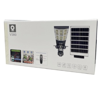 كاميرا مراقبة ثابتة  بثلاث عدسات بالطاقة الشمسية مع إنارة شارع 4G VRT-LD002-G-F