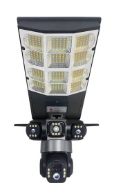 كاميرا مراقبة بثلاث كرات دوّارة بالطاقة الشمسية مع إنارة شارع 4G VRT-LD003-G-F