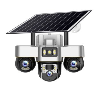 كاميرا مراقبة بثلاث كرات دوّارة بالطاقة الشمسية WiFi VRT-VTS30-W-F