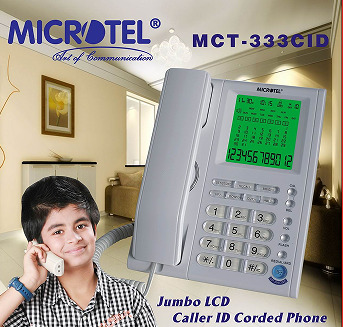 هاتف أرضي سلكي مع إظهار رقم المتصل - موديل MCT-333CID
