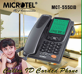 هاتف أرضي سلكي مع إظهار رقم المتصل - موديل MCT-555CID