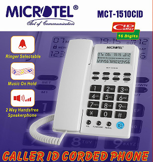 هاتف أرضي سلكي مع إظهار رقم المتصل - موديل MCT-1510CID