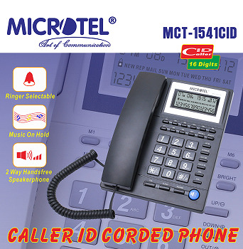 هاتف أرضي سلكي مع إظهار رقم المتصل - موديل MCT-1541CID