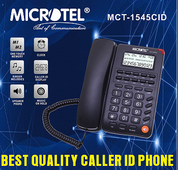 هاتف أرضي سلكي مع إظهار رقم المتصل - موديل MCT-1545CID