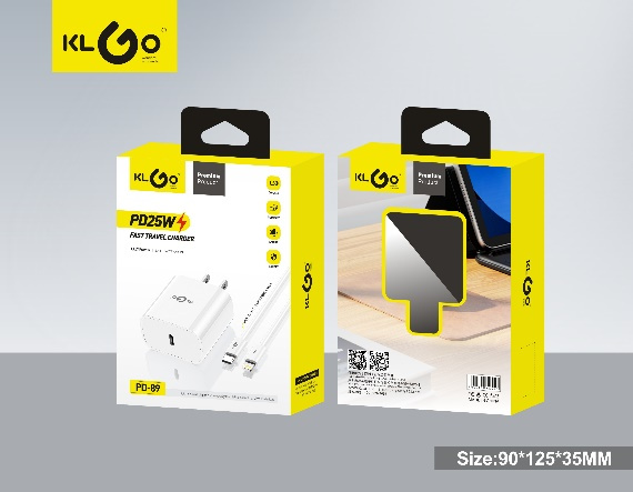 شاحن جوال سريع 25W QC3.0 مع كابل Lightning (آيفون) - موديل PD-89