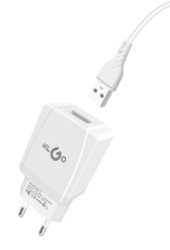 شاحن جوال USB بتيار 2.4A مع كابل Type-C - موديل KC-2T