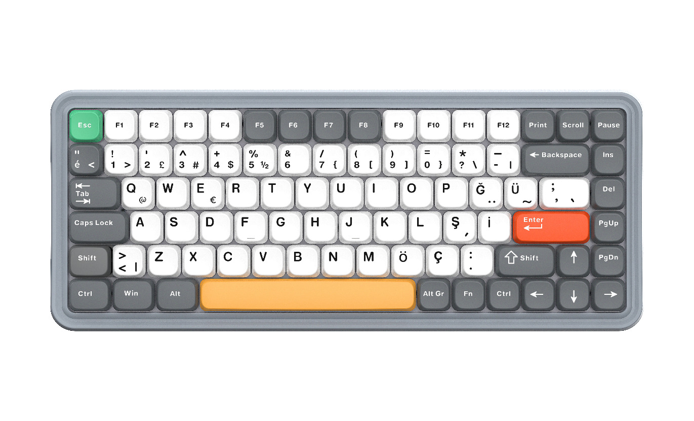 كيبورد ميكانيكية ثلاثية الوضع RGB بمفاتيح منخفضة - موديل FV-K84