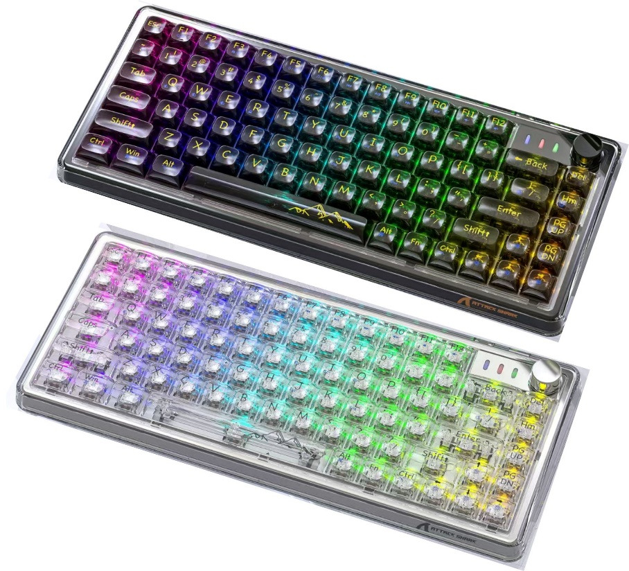 كيبورد ميكانيكية ثلاثية الوضع RGB بمفاتيح قابلة للتبديل - موديل FV-K75
